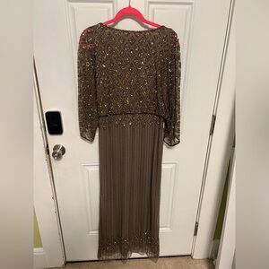 Pisarro Nights Gold Sequin Embellished Dress